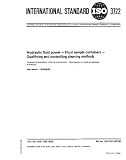 ISO 3722:1976, Hydraulic fluid power -- Fluid sample containers -- Qualifying and controlling cleaning methods