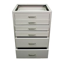 Looped Logic LL2435A6-SSAA Modular Steel Base Cabinet with Chemical Resistant Powder Coated Finish, 24.125" Length x 35.375" Height x 22" Depth, 6 Drawers