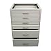 Looped Logic LL2435A6-SSAA Modular Steel Base Cabinet with Chemical Resistant Powder Coated Finish, 24.125" Length x 35.375" Height x 22" Depth, 6 Drawers