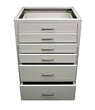 41 I7n22qDL. SL160  Looped Logic LL2435A6 SSAA Modular Steel Base Cabinet with Chemical Resistant Powder Coated Finish, 24.125 Length x 35.375 Height x 22 Depth, 6 Drawers