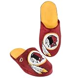 WASHINGTON REDSKINS OFFICIAL LOGO PLUSH SLIPPERS SIZE M