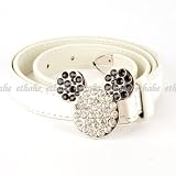 Mickey Mouse Slim Shining Waist Belt Chain White