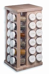 J.K. Adams CSL-48-SM 48-Jar Maple-Wood Spice Carousel
