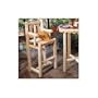 Cedar Log Barstool with Back