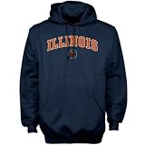 Mens Illinois Fighting Illini Navy Blue Classic Hoody Sweatshirt