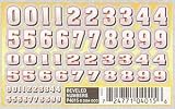 Beveled Numbers Dry Transfer