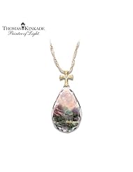 Thomas Kinkade Religious Pendant Necklace: Garden Of Prayer by The Bradford Exchange