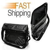 miim 10/11 Inch Cross Body Bag (Black) For Laptop Shoulder Strap Gift Pouch Fast Shipping
