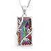 Jewelrypalace Women's 16ct Natural Rainbow Mystic Topaz Pendant 925 Sterling Silver Necklace 18