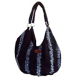 Alma de Anil Indigo Dyed Hobo Bag With Metal Rings