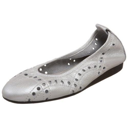 Arche Women's Leslie Ballerina Flat,Argent,36 EU (US Women's 5 M)
