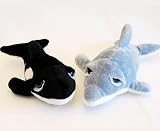Badespielzeuggeschenke Set OZEANFREUNDE mit Plüschdelfin und Plüschwal als Kindergeburtstagsgeschenke Set