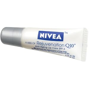 Nivea a Kiss of Rejuvenation Q10 Anti- Aging SPF4 Lip Care, 0.35-Ounce Tubes (Pack of 6) by Nivea