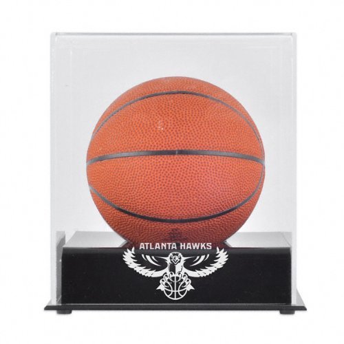 Atlanta Hawks Black Base Mini Basketball Display Case