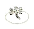 Toe Ring - T13 - Crystal Illusion - Dragonfly ~ Clear AB