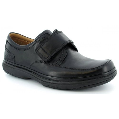 Clarks Mens Swift Turn Shoes Black Leather 8.5 UK