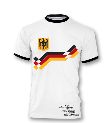 EM 2016 Deutschland Trikot Fanshirt Retro-Look Motiv 8 Herren
