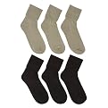Merona&reg; Turn Cuff Socks 6 Pk Brown One Size 9-11