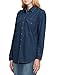 RubyK Womens Boyfriend Button Down Denim Shirt with Pockets