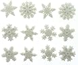 Jesse James Dress It Up Holiday Collection Embellishments, Glitter Snowflakes