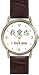 I love you - Chinese Symbol - WATCHBUDDY&reg; DELUXE TWO TONE WATCH - Brown Strap - Large Size (Men's or Jumbo Women's Size)