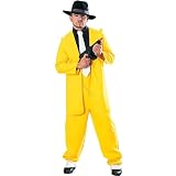 Yellow Zoot Suit Gangster Costume