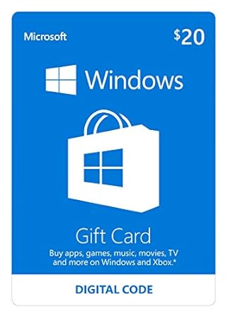 Microsoft Windows Store Gift Card - $20 Value [Online Code]