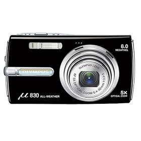 Olympus Mju 830 Digital Compact Camera - Midnight Black (8MP, 5x Optical Zoom) 2.5" LCD