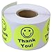 Yellow -Thank You Circle Smile Smiley Face 1.5