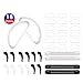 Rewoot 10 Pairs Anti-Slip Adhesive Eyeglasses Nose Pads with 8 Pairs Soft Silicone Anti-Slip Glasses Ear Hook Grip for Glasses Eyeglasses Sunglasses