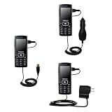 Deluxe Kit for the Samsung SGH-P220 includes a USB cable with Car and Wall Charger - Gomadic Brand w/ TipExchange Technology