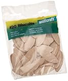 Wolfcraft 2923405 of #20 Compressed Wafer Shaped Wood Biscuits for Joining Wood Pieces, 50 Piece Bag