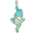 Sterling Silver Turquoise, Opal & Opalized Window Druzy Pendant by Sajen
