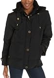 Liz Claiborne Women's Zip Front Jacket With Snaps And Hood