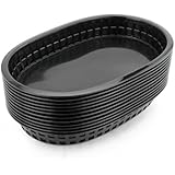 New Star 44058 Fast Food Baskets, 10.5-inch by 7-inch, Black, Set of 36