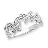 Sterling Silver Butterfly CZ Ring