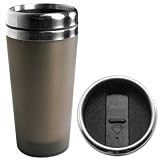 Super-Grip Double-Wall Stainless Steel 16 oz Insulated Tumbler - Coffee Mug - BPA-Free