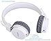 Termichy Wired Kids Headphones with Microphone and Share Port, Foldable Lightweight Adjustable Stereo Headset for Cellphones Smartphones iPhone iPod Laptop Computer and More (White)