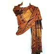 Bold Paisley Wine Red Paisley Flower Pashmina Shawl Scarf Stole.