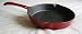 25CM FRYING PAN CAST IRON IN RED WITH A HINT OF BLACK ENAMEL