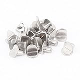 uxcell 棚受け　棚支持ピン　家具ホルダー　 金属製　14 x 11x 11mm　シルバートーン　20個入り