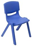 12'' Preschool / Kindergarten Blue Plastic Stack Chair [YU-YCX-001-BLUE-GG]