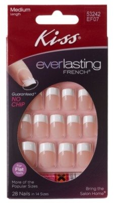 Kiss Everlasting French Nail Kit Medium Perpetual 28 Nails
