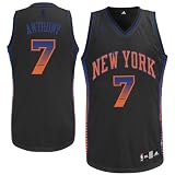 adidas Carmelo Anthony New York Knicks Vibe Swingman Jersey - Black (Large)