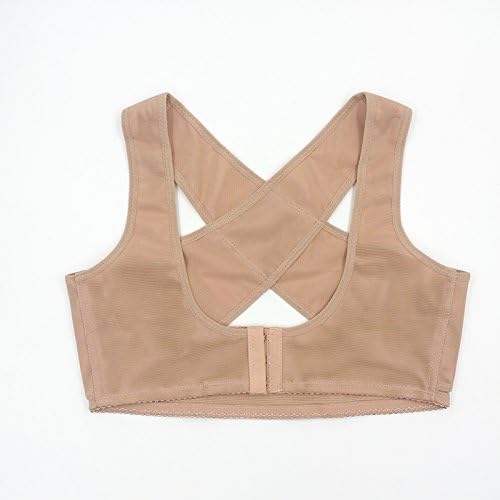 Mialand(TM) Lady Chest Support Belt Band Posture Corrector Brace Body Sculpting Strap Back Shoulder Vest - Nude, Size L