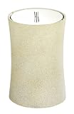 Wenko 18312100 Kosmetikeimer Cassano Stone - Polyresin, Chrom, &Oslash; 17 x 25 cm, Stein-Optik