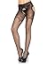 Leg Avenue Women's Industrial Fishnet Suspender Hose with Duchess Lace Top Accent