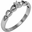 14K White Gold Diamond Promise Ring - 0.03 Ct.