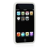 White Premium Silicone Skin Snap-On Cover Hard Case Cell Phone Protector for Apple Ipod iTouch Touch 2G II + Lanyard Gift