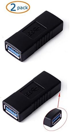 USB 3.0 Adapter - Type A Female to Female - (2PCS,Black)